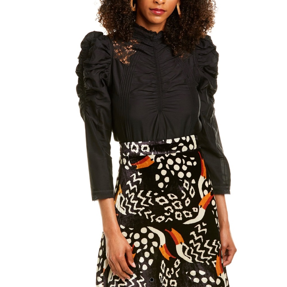 🎉HP🍾 FARM Rio Tucano velvet midi skirt